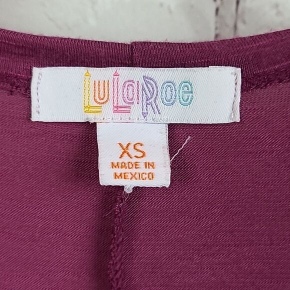 LuLaRoe Sarah Dark Pink Slub Knit Duster Cardigan XS Open-Front Long Layering - Picture 3 of 8